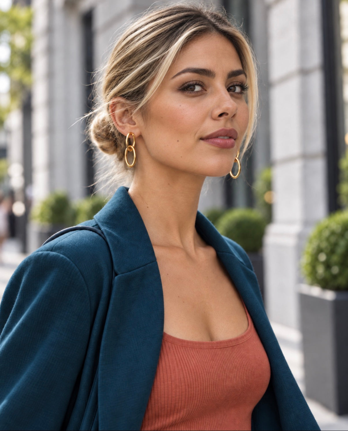 Statement Double Hoops